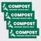 Fuel Stickers Compost Label for Waste Bin: Organic Waste / Compost Sticker, Outdoor, Heavy Duty, 6''x2'', 4PK Z-462COMPOST-4PK - alternate 1